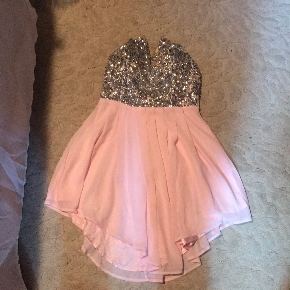 Pink/sparkly Xenia boutique mini dress